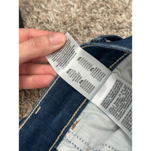 Mother Denim The Hustler Ankle Fray Blue Jean Dark Wash High Rise Home Movies 28 - Picture 13 of 16